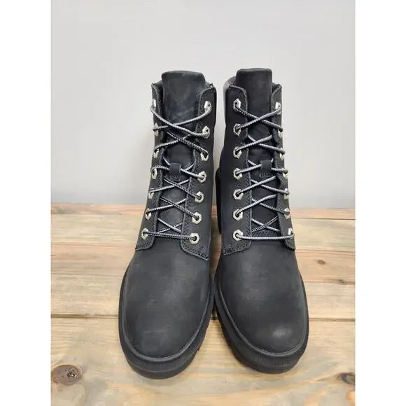 Timberland ALLINGTON HEIGHTS 6" Boots BLACK NUBUCK Women's Size 8.5 A5Y6C - Picture 3 of 10